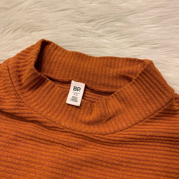 Nordstrom BP Dolman Sleeve Ribbed Shirt Top Rust - Picture 3 of 9